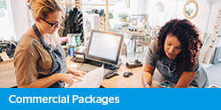 Commercial Packages elearning - Two retail workers going through their inventory